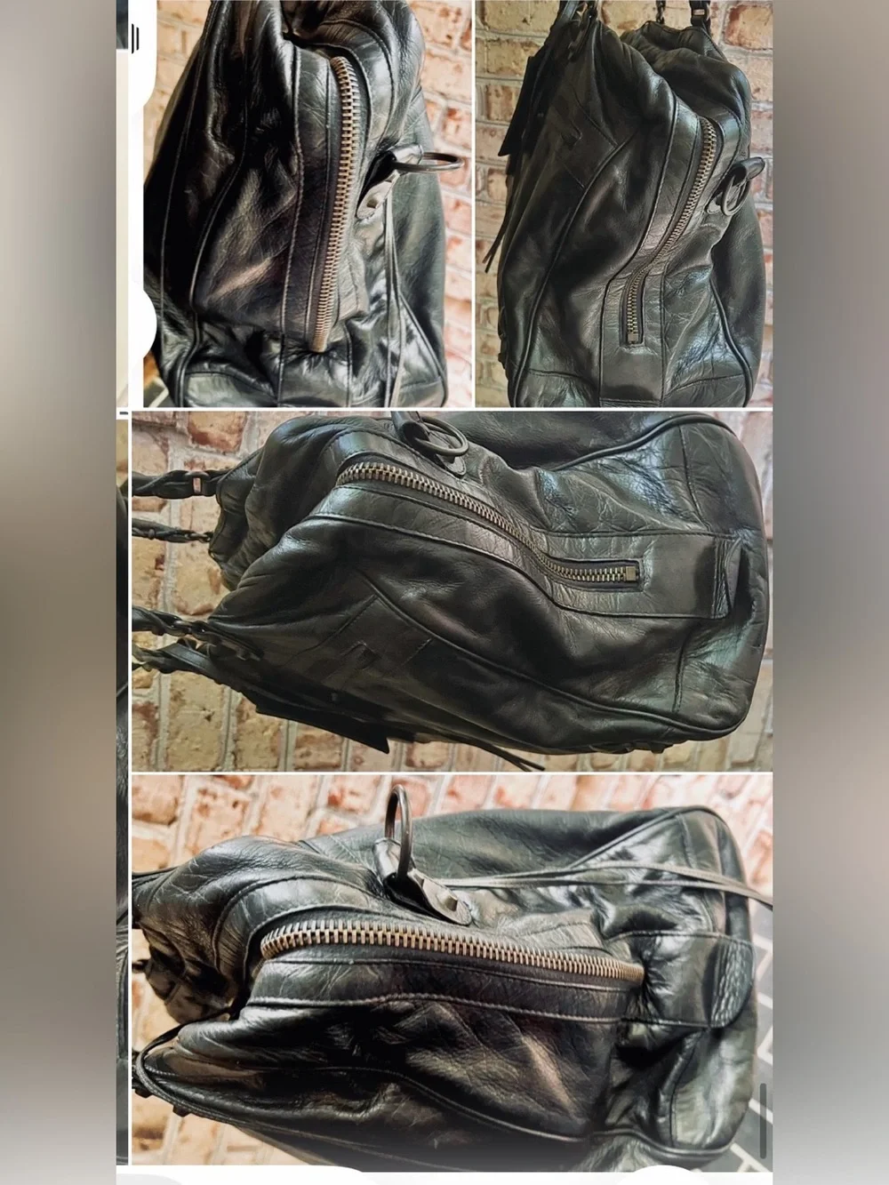 Balenciaga 2010 Men’s Blackened Olive Motorcycle Weekend/Duffle Bag/Read/🤩Rare😉